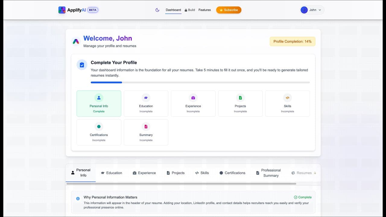 Video thumbnail: Create Your Profile
